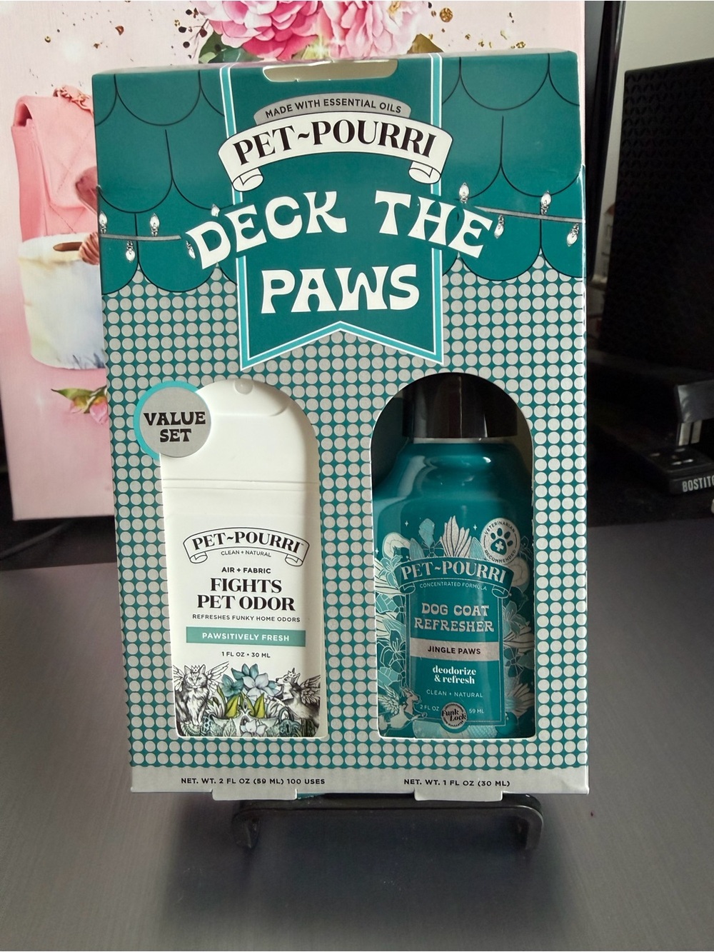Deck The Paws Pet Odor & Coat Refresher Set - Teal
